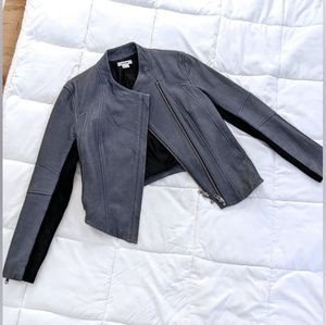 Dusty Blue Leather Jacket